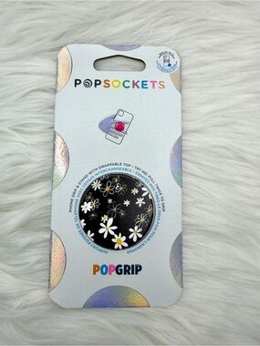PopSocket PopGrip Daisy Black and White Phone Grip Bumper